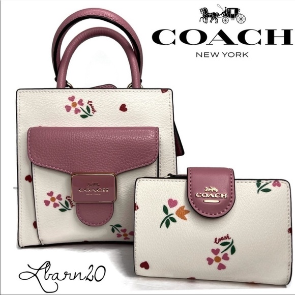 C7599 Coach Mini Pepper Flower Petal Bag and Wallet Set NWT C7653 NEW FOR SPRING - Picture 2 of 16